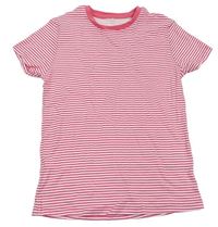 Bielo-ružové pruhované tričko George