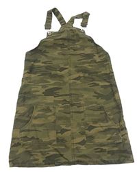 Khaki army rifľové šaty Matalan