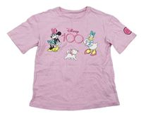 Ružové tričko s Minnie a Daisy Disney