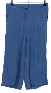 Dámske modré culottes nohavice s opaskom Colloseum