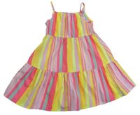 Farebné pruhované ľahké šaty Matalan