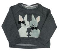 Sivá mikina s králíčky H&M