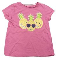 Ružové tričko s ananásmi F&F