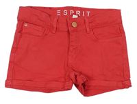Červené rifľové kraťasy Esprit