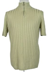 Pánske béžové rebrované pletené tričko Asos