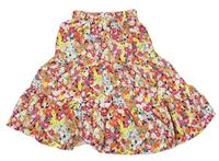 Farebná kvetovaná ľahká sukňa F&F