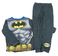 Sivo-tmavošedo-modré pyžama s Batmanem
