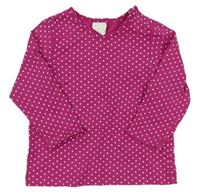 Ružové bodkované tričko zn. H&M
