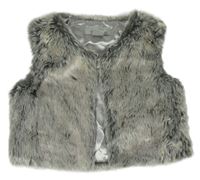 Sivá kožušinová zateplená vesta Primark