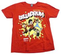 Červené tričko s potiskem - Beano Gildan