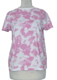 Dámske ružovo-biele batikované tričko Primark
