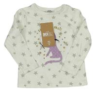 Smotanové tričko s hviezdami a mačkou M&Co.