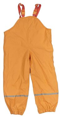 Oranžové nepromokavé na traké podšité nohavice lupilu