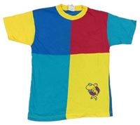 Farebné tričko s rybou a kruhem