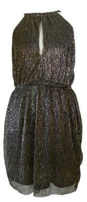 Dámske zlato-strieborné plisované šaty zn. H&M