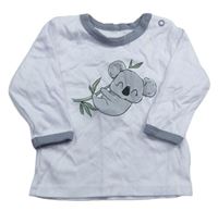 Bielo-sivé tričko s koalou BABY SWEETS