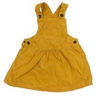 Horčicové menšestrové šaty s vreckom zn. Mothercare