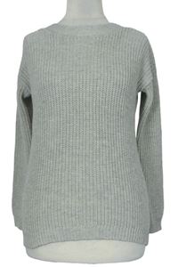 Dámsky sivý sveter so šnurovaním Primark