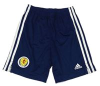 Tmavomodré futbalové kraťasy s pruhy - Scotland Adidas