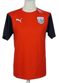 Pánske červeno-tmavomodré športové tričko s erbem Puma
