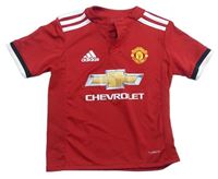 Červený funkční fotbalový dres Manchester United zn. Adidas