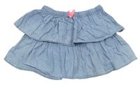 Svetlomodrá ľahká rifľová vrstvená sukňa zn. Pep&Co