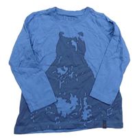 Modré tričko s medvěďom Tchibo