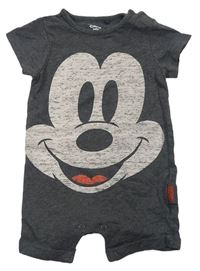 Tmavosivý kraťasový overal s Mickeym Disney