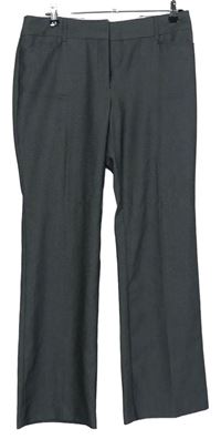 Dámske sivo-črné vzorované spoločenské nohavice s pukmi Next