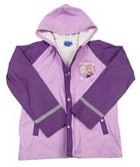 Lila-fialová nepromokavá bunda s Frozen a kapucňou zn. Disney