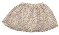 Smotanová kvetovaná šifónová sukňa Matalan