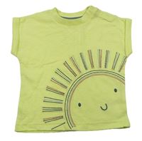 Neónově žlté tričko so slniečkom Nutmeg