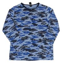 Modré army pyžamové tričko C&A
