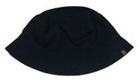 Tmavomodrý/béžový obojstranný rifľový klobúk