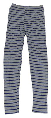 Sivo-modré pruhované spodné nohavice