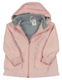 Svetloružová šušťáková jarná bunda s kapucňou zn. H&M