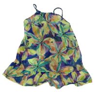 Farebné kvetované šifónové šaty River Island