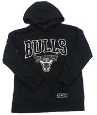 Čierna mikina s potlačou a kapucí - Chicago Bulls