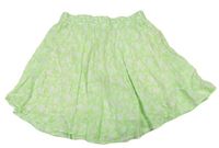 Zelenáo-biela sukňa s motýlikmi YIGGA