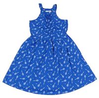 Modré bavlnené šaty s raketami M&S