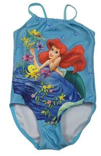 Tyrkysové jednodielne plavky s Ariel zn. H&M
