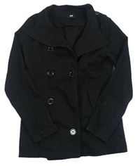 Čierny plátenný kabát zn. H&M