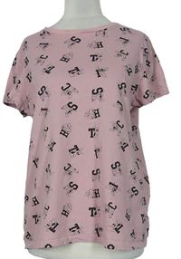 Dámksé ružové tričko so Stitchem Primark
