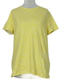 Dámske žlté kvietkovane tričko M&S