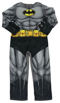 Kostým - Černo-šedý vycpaný overal - Batman