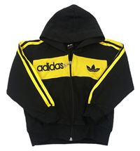 Čierno-žltá prepínaci mikina s kapucí - Adidas