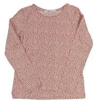 Staroružové kvetované tričko zn. H&M