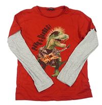 Červené tričko s dinosaurom George
