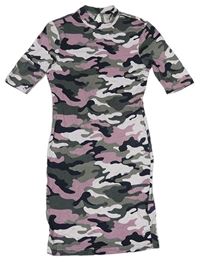 Army tričkové elastické šaty New Look