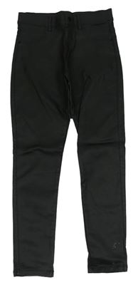 Černé skinny kalhoty koženého vzhledu F&F